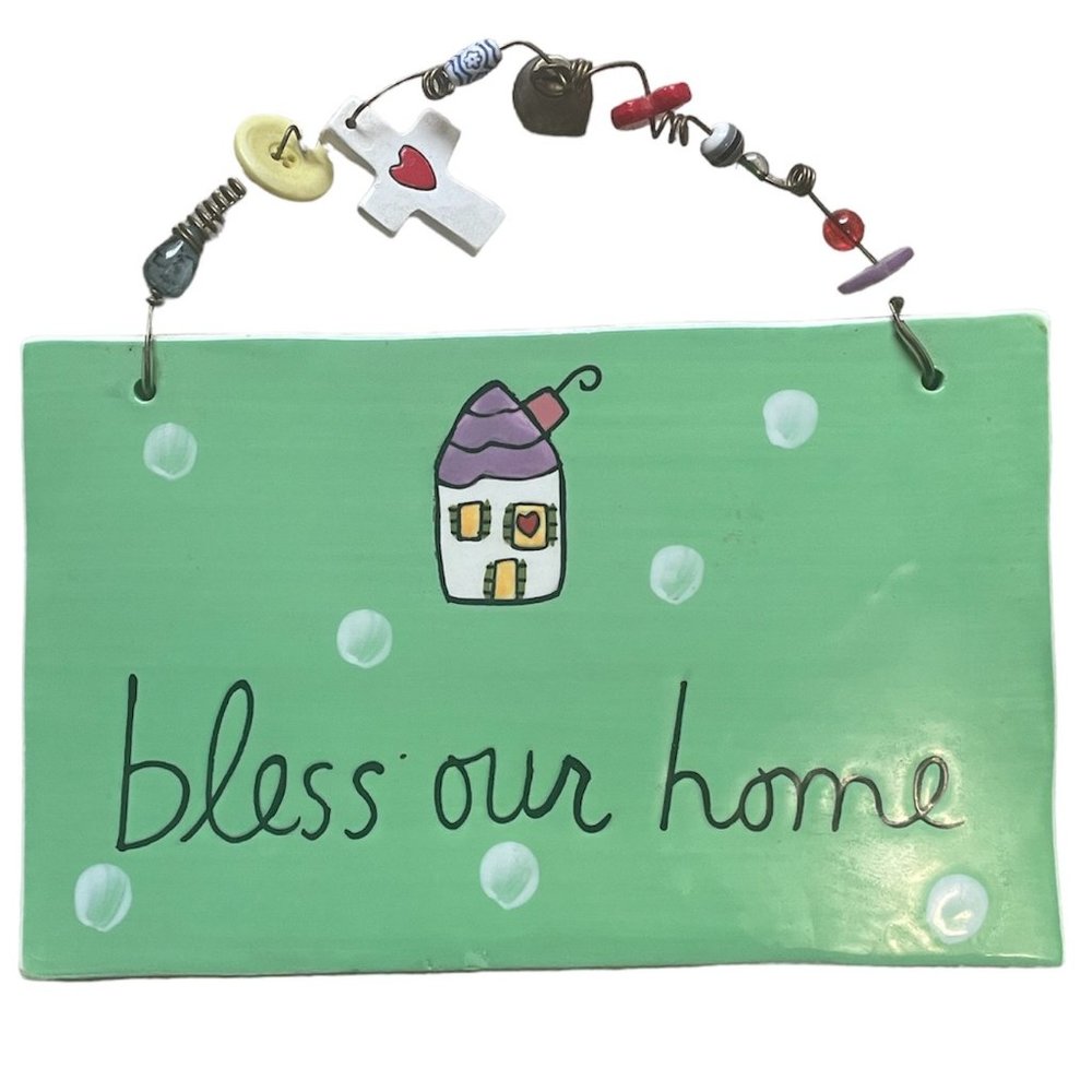 Sandra Magsamen for Silvestri “bless our home” art piece sign